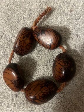 Lot of 5 Large Tagua Nut Beads
